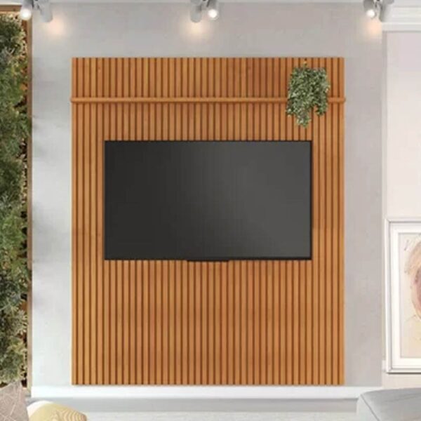 Painel Riso Cinamomo Ripado S/Nicho TV até 75 Polegadas Larg. 2.07m - JCM