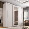 Guarda-Roupa Casal 3 Portas New Panamá c/Espelho Tóquio Branco Larg. 1.85m Sallêto