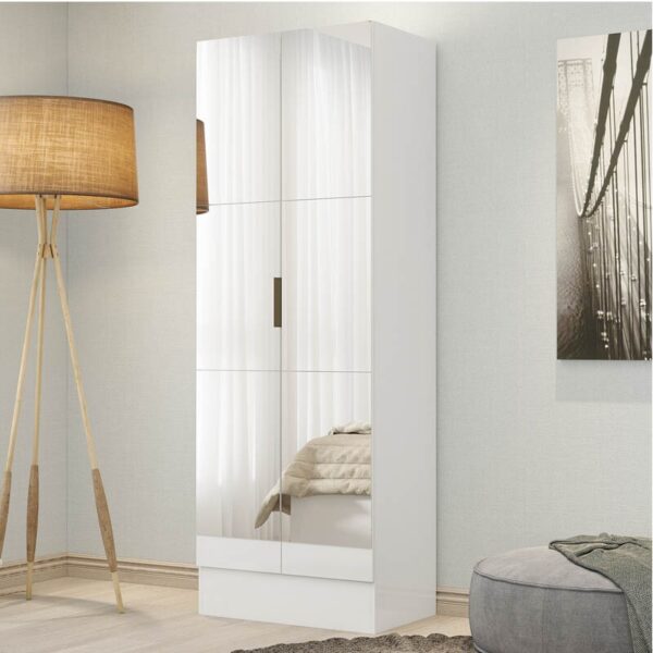 Multiuso Sapateira Maricá Premium Branco 2 Portas C/Espelho Larg. 0.54m - Carioca