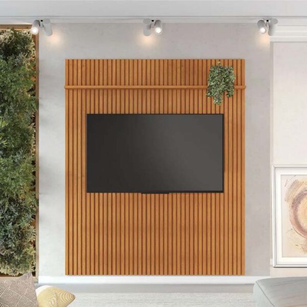 Painel Riso Cinamomo Ripado S/Nicho TV até 65 Polegadas Larg. 1.82m - JCM