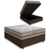 Colchão Casal Classic Ensacadas AG D70 Bege + Base Baú Biostar Marrom - ANJOS + BIOSTAR
