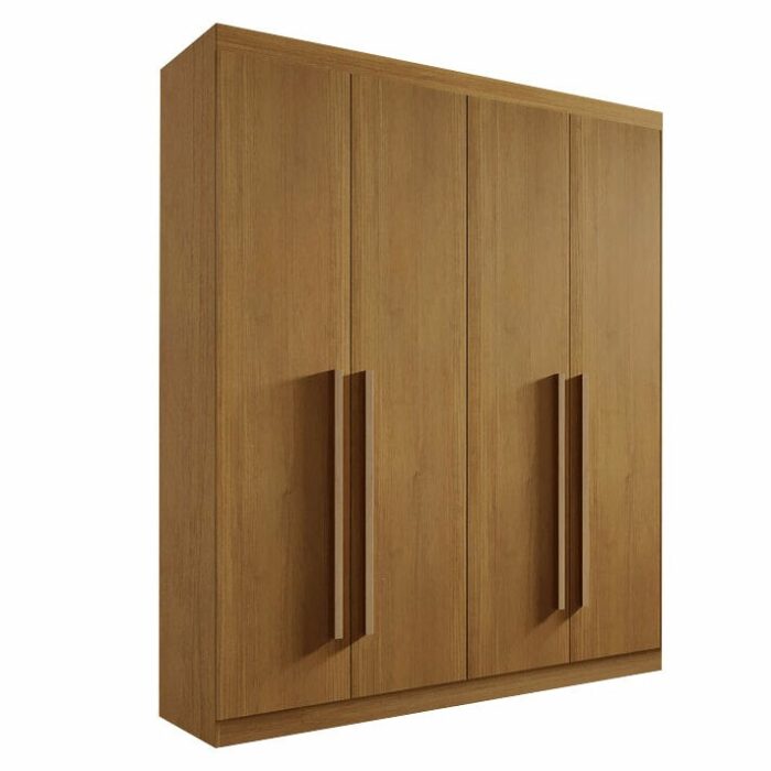 Roupeiro Solteiro Da Vinci Plus Cinamomo 4 Portas 3 Gavetas 100% MDF Larg. 1.85m - D Doro - Imagem 2