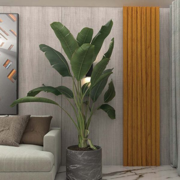Painel Nobre Ripado 100% MDF Larg. 0.50m Naturale Gelius