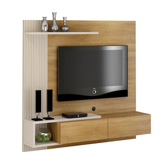 Home Suspenso Los Angeles Cinamomo/Off TV até 60 Polegadas Larg. 1.60m - Valdemóveis