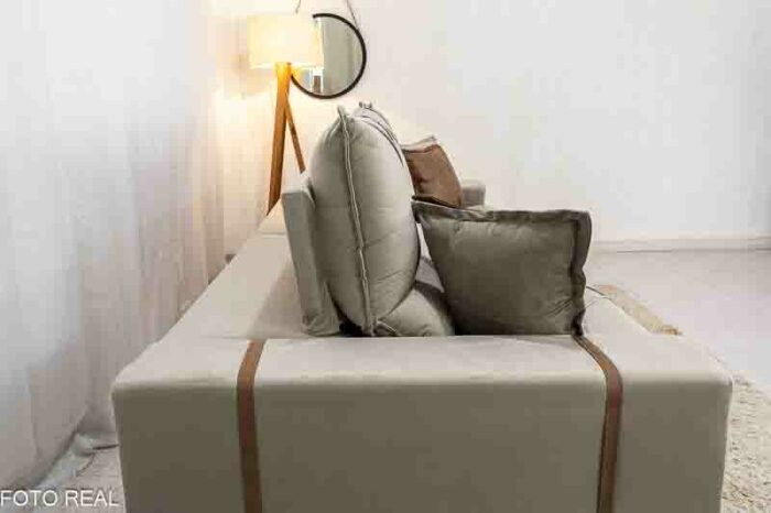 Sofá Retrátil Reclinável Gran Bello 2.90m Veludo Capuccino - D33 e Molas Ensacadas - Imagem 8