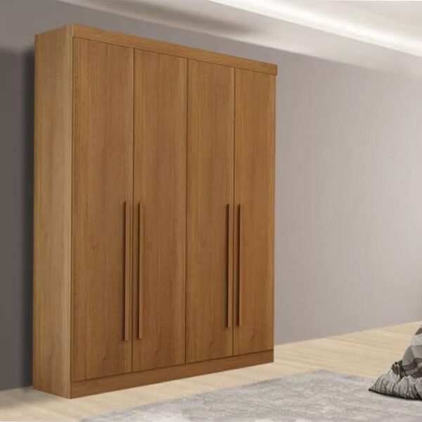 Roupeiro Solteiro Da Vinci Plus Cinamomo 4 Portas 3 Gavetas 100% MDF Larg. 1.85m - D Doro