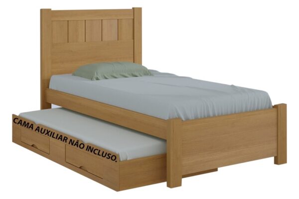 Cama Solteiro Primícia Cinamomo Larg. 1.03m 100% MDF - D Doro