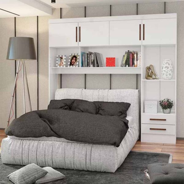 Modulado 4 Portas 2 Gavetas Branco S/Espelho Larg. 2.04m - Carioca