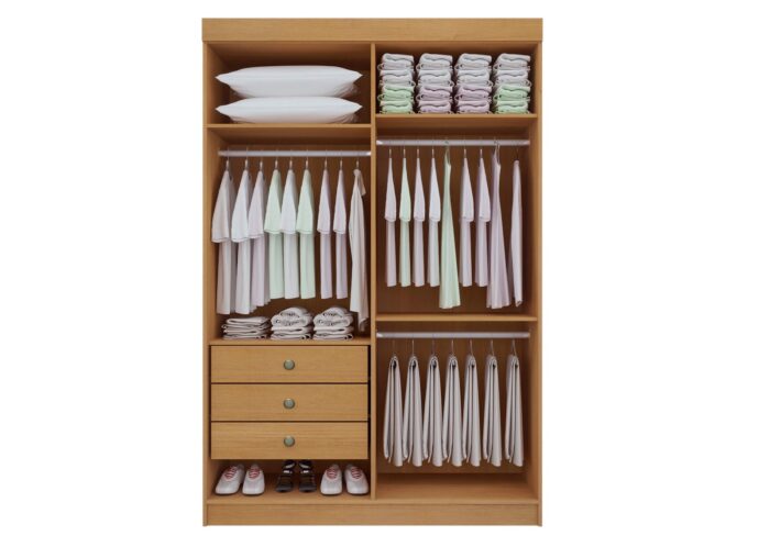 Guarda-Roupa 4 Portas Colibri 1,38 m Branco – D’DORO MÓVEIS - Imagem 3