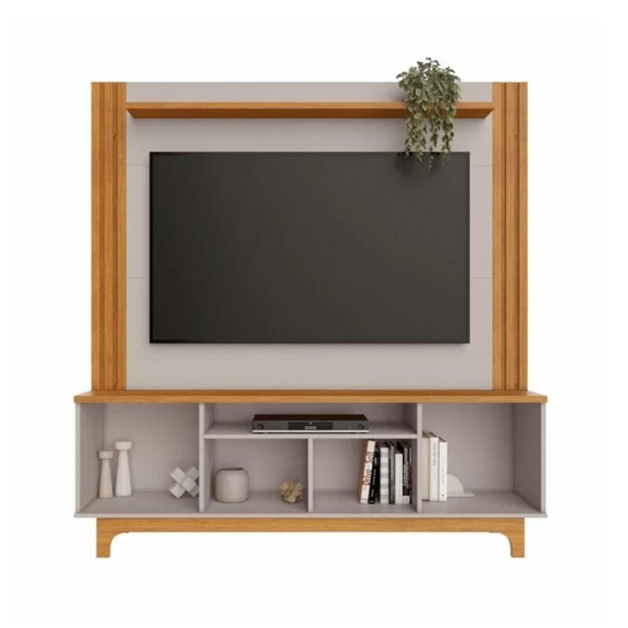 Home Bálsamo Cinamomo/Off C/ Detalhe Ripado TV até 65 Polegadas Larg. 1.50m - JCM - Imagem 2