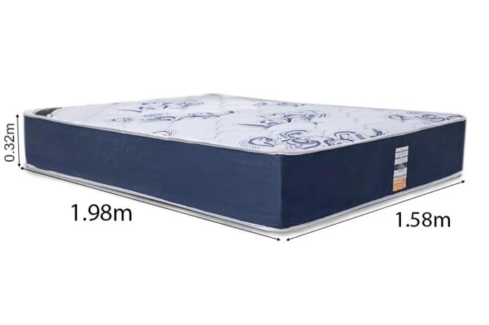 Colchão Queen Clean Azul 158x198x32 Molas Ensacadas Lestespuma - Imagem 4