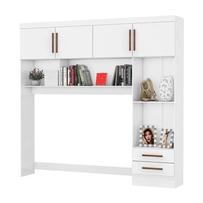 Modulado 4 Portas 2 Gavetas Branco S/Espelho Larg. 2.04m - Carioca - Imagem 2