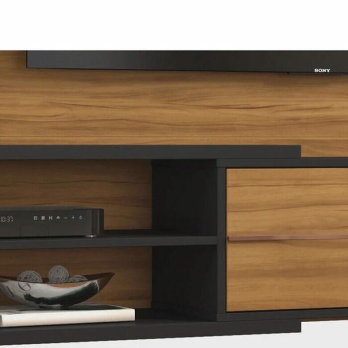 Painel NT 1115 Freijó/Preto C/ Led TV até 60 Polegadas Larg. 1.80m - Notável - Imagem 4