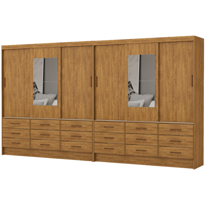 Closet Sevilha 1,62 m x 1,62 m Cinamono - CARIOCA MÓVEIS - Imagem 7