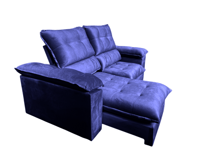 Sofá Retrátil e Reclinável Suíça 2,10 m Azul – LEO DECOR - Imagem 5