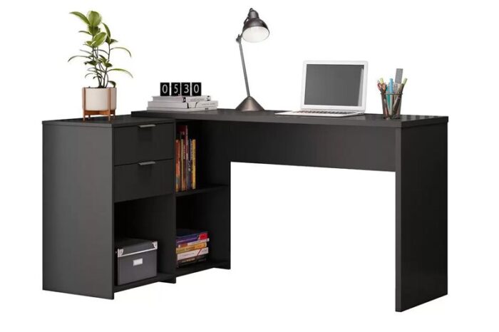 Mesa Office NT 2060 Preto 2 Gavetas Larg. 2.00m - Notável - Imagem 3
