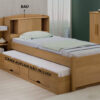 Cama Solteiro Milênio Cinamomo Cabeceira C/ Baú Larg. 1.30m - D Doro