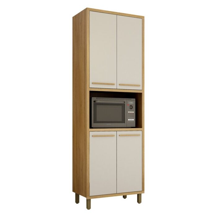Cozinha Torino 3 Peças Paneleiro + Balcão + Aéreo Cinamomo/Off - Valdemoveis - Imagem 9