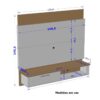 Painel Paris Preto/Cinamomo 3D C/ Led TV até 65 Polegadas Larg. 1.60m - Bechara