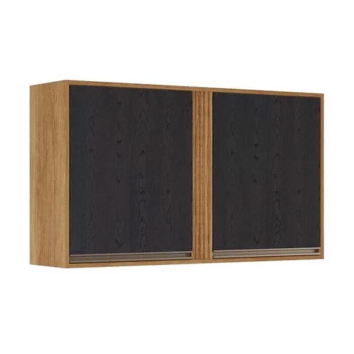 Aéreo Pérola 2 Portas Cinamomo/Preto Larg. 1.20m - Sallêto - Imagem 3