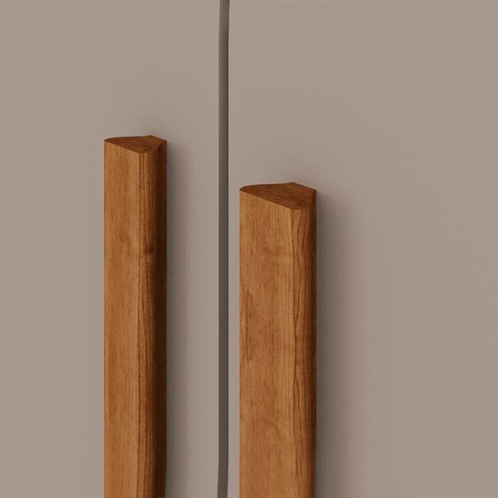 Roupeiro Casal Coliseu Cinamomo/Off 6 Portas 4 Gavetas Larg. 2.20m - Sallêto - Imagem 6
