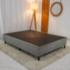 Box Casal Sued Cinza 138x188x37 - Nosso Sonho