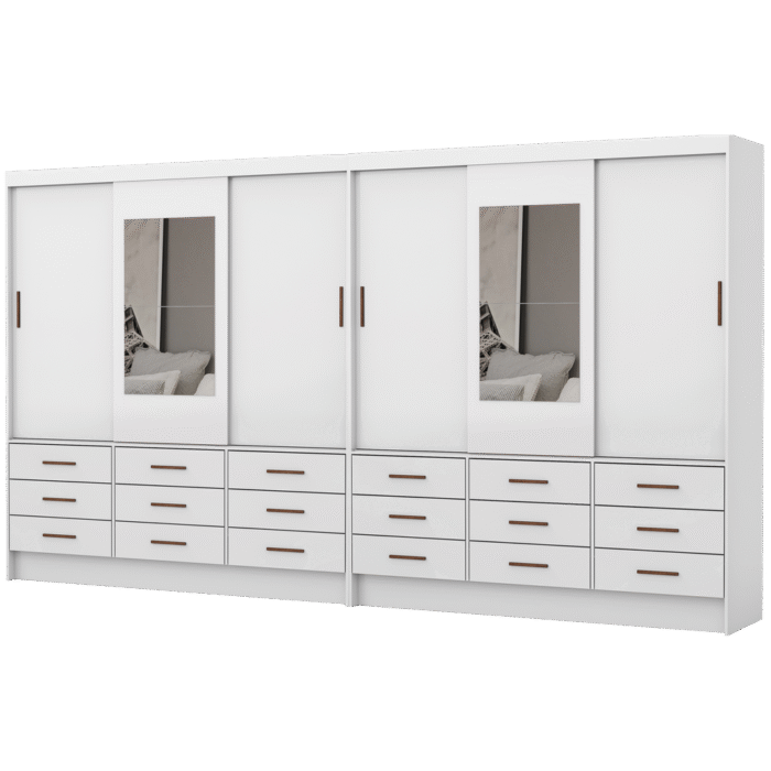 Closet Sevilha 1,62 m x 1,62 m Branco - CARIOCA MÓVEIS - Imagem 7