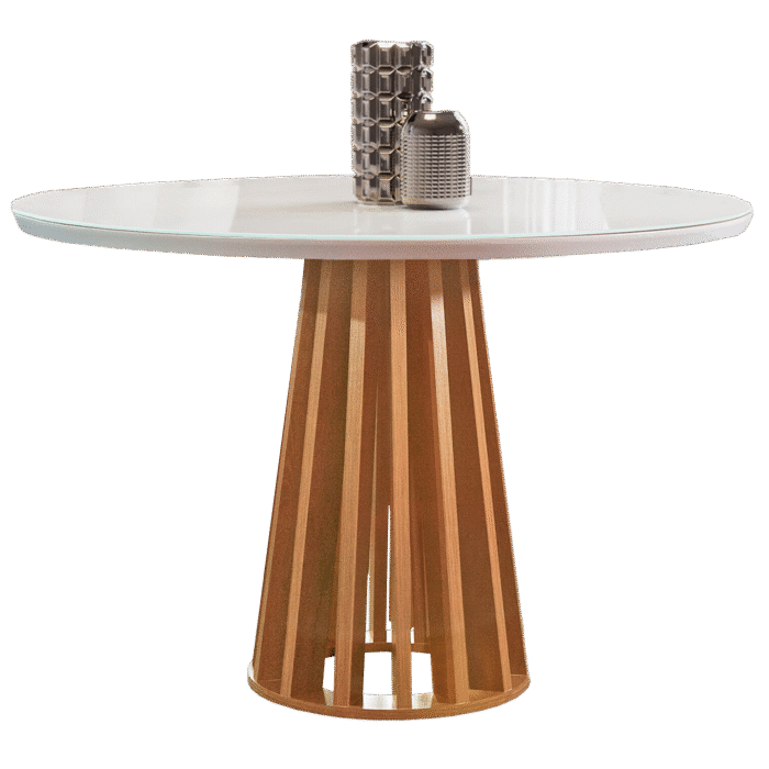 Mesa Redonda Berlim 100 Cinamono/Off White – CEL MÓVEIS - Imagem 2