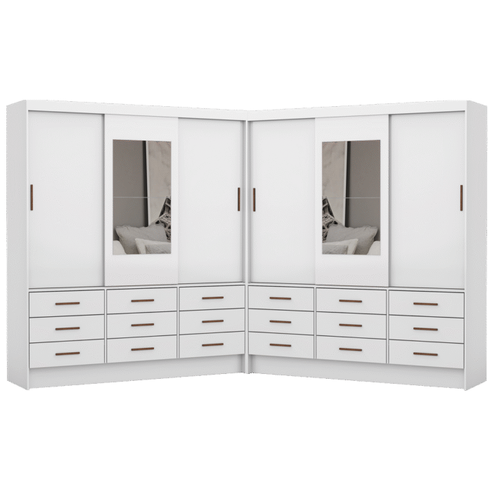 Closet Sevilha 1,62 m x 1,62 m Branco - CARIOCA MÓVEIS - Imagem 6