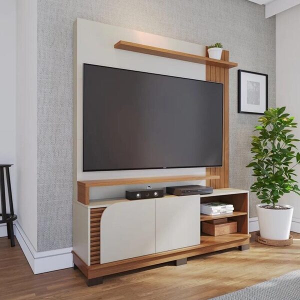 Home Jurerê Off/Freijó Para TV até 65 Polegadas Larg. 1.50m - Colibri