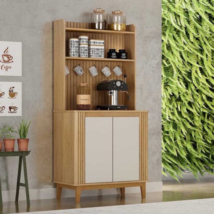 Cantinho do Café Mantiqueira Cinamomo/Off C/ 2 Portas Larg. 0.70m - Valdemóveis