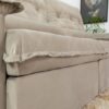 Sofá Retrátil Reclinável Califórnia 2.50m Veludo Bege 525 - D28 Hiper soft
