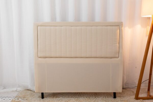 Cabeceira Casal Cintia Veludo Bege Larg. 1.40m