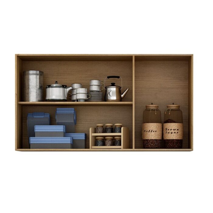 Aéreo Cozinha São Luiz Cinamomo/Off Portas Larg. 1.20m - Valdemoveis - Imagem 2