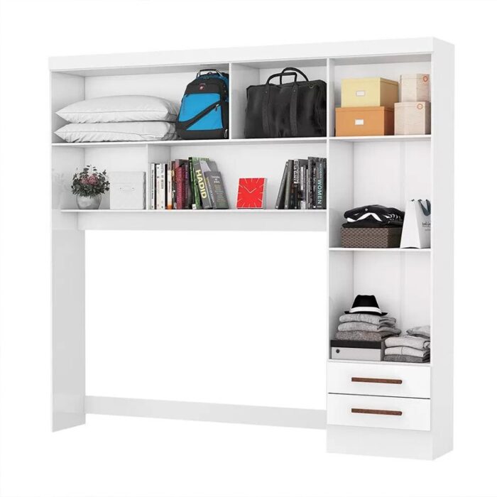Modulado 4 Portas 2 Gavetas Branco S/Espelho Larg. 2.04m - Carioca - Imagem 3