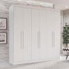 Roupeiro Casal Recife Branco 6 Portas Larg. 1.80m - Sallêto