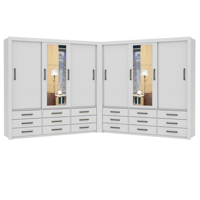 Closet Anjos 1,91 m x 1,91 m Branco – CARIOCA MÓVEIS - Imagem 2