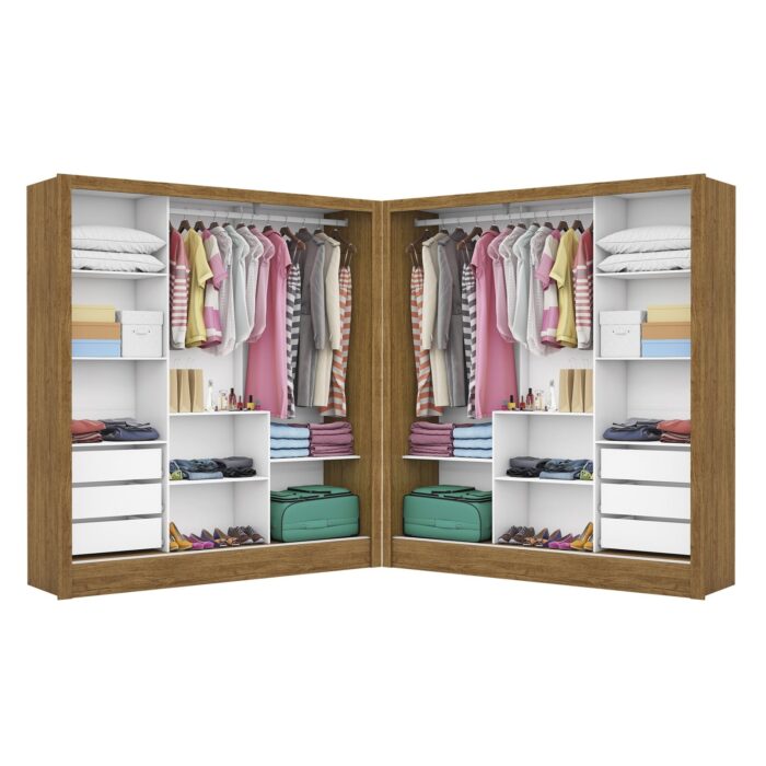 Closet Dubai/Santiago 1,79 m x 1,79 m Preto – CARIOCA MÓVEIS - Imagem 4