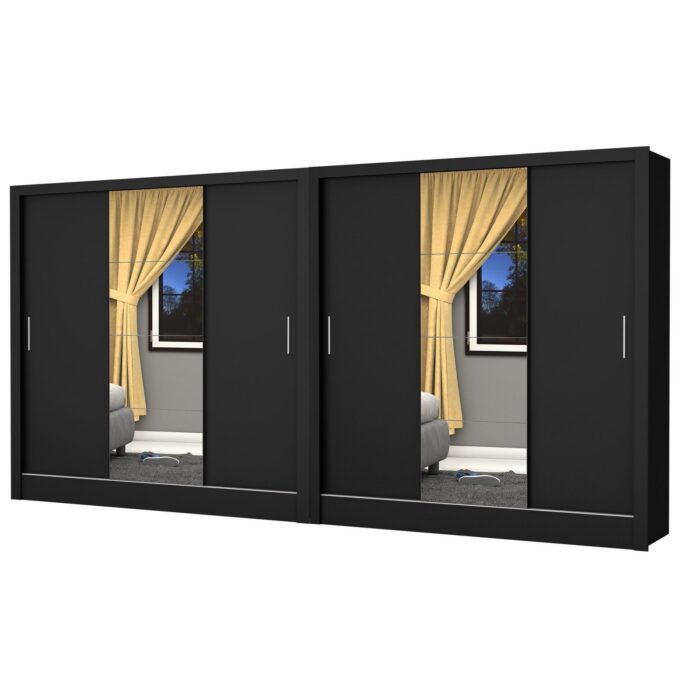 Closet Dubai/Santiago 1,79 m x 1,79 m Preto – CARIOCA MÓVEIS - Imagem 3