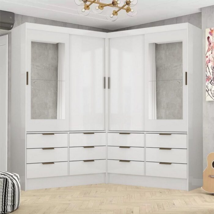 Closet Sevilha 1,08 m x 1,08 m Branco - CARIOCA MÓVEIS - Imagem 2