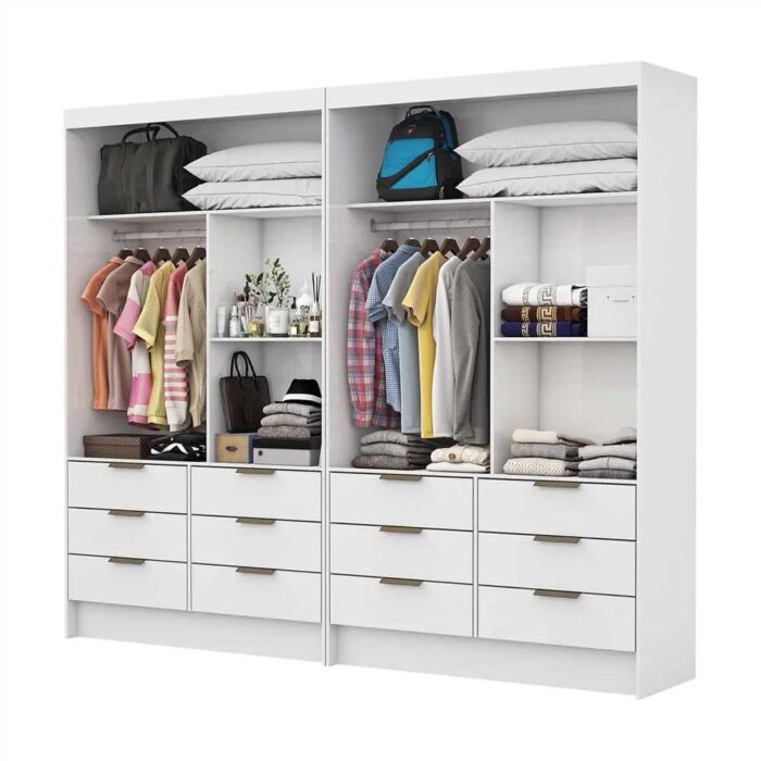 Closet Sevilha 1,08 m x 1,08 m Branco - CARIOCA MÓVEIS - Imagem 4