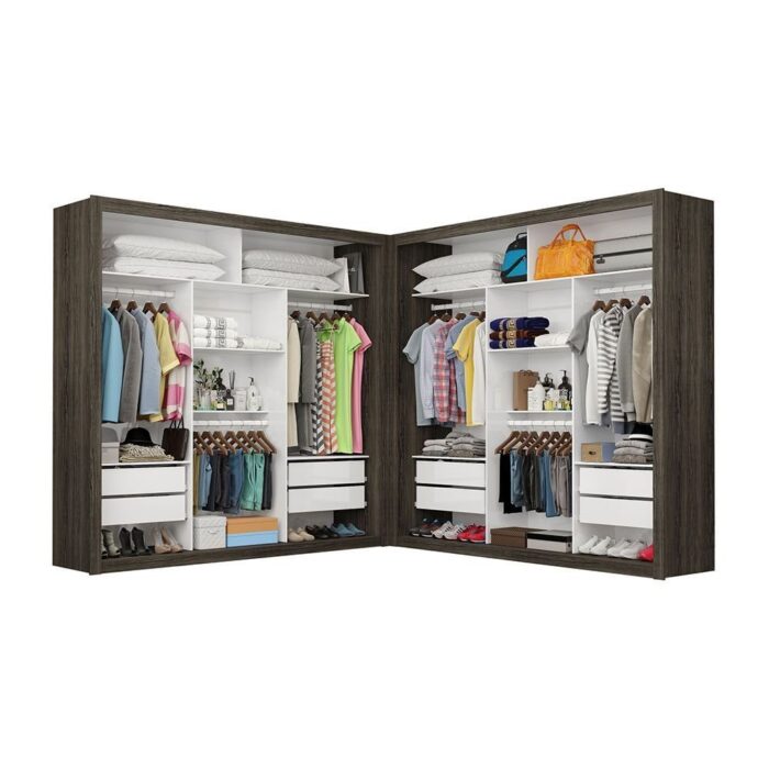 Closet Veneza/Clara/Berlim 1,855 m x 1,855 m Preto – CARIOCA MÓVEIS - Imagem 5
