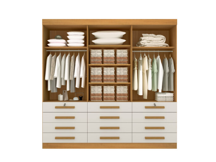 Guarda-Roupa 6 Portas Mônaco 2,40 m Branco - D'DORO MÓVEIS - Imagem 4