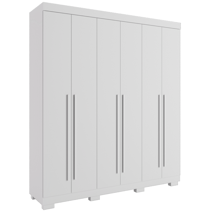 Guarda-Roupa 6 Portas Paolla 1,80 m Branco - ACP MÓVEIS - Imagem 2