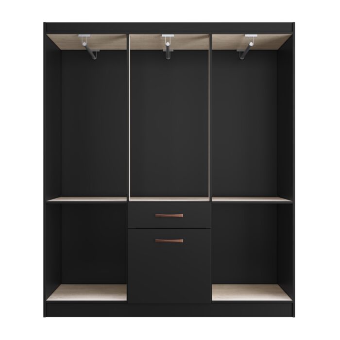 Guarda-Roupa Marbella 5806 1,36 m Preto – DORIPEL - Imagem 3