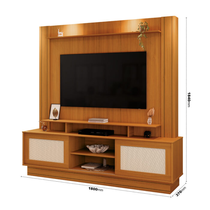 Home até 55" Antares Cedro - EDN MÓVEIS - Imagem 3