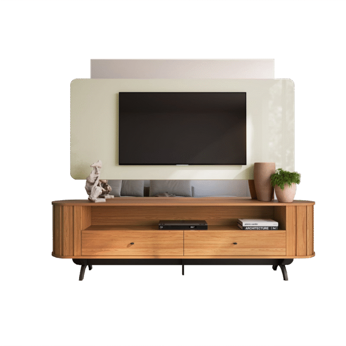 Home até 65" Creta TB303E Off White/Freijó - DALLA COSTA - Imagem 4