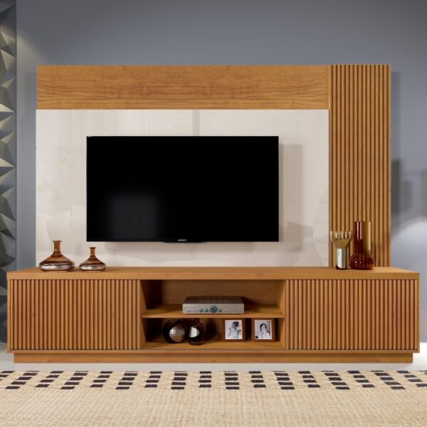 Home Theater até 75" Valência/Arezzo Naturale/Off White - MAVAULAR