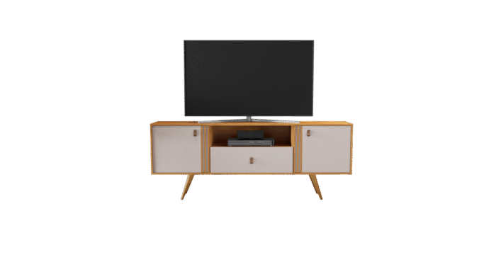 Rack até 70" Sublime Cinamono/Off White - JCM MOVELARIA - Imagem 2