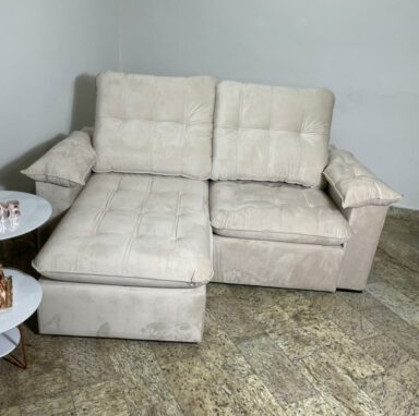 Sofá Retrátil e Reclinável Imperial 2,30 m Bege – IMPÉRIO ESTOFADOS